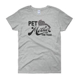 PET MOTHER OF THE YEAR cat women's t-shirt