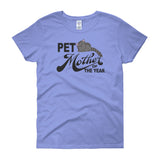 PET MOTHER OF THE YEAR cat women's t-shirt