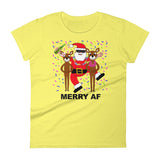 MERRY A F  women's t-shirt