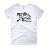 PET MOTHER OF THE YEAR cat women's t-shirt